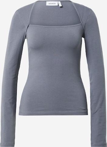 WEEKDAY - Camiseta 'Esti' en gris: frente