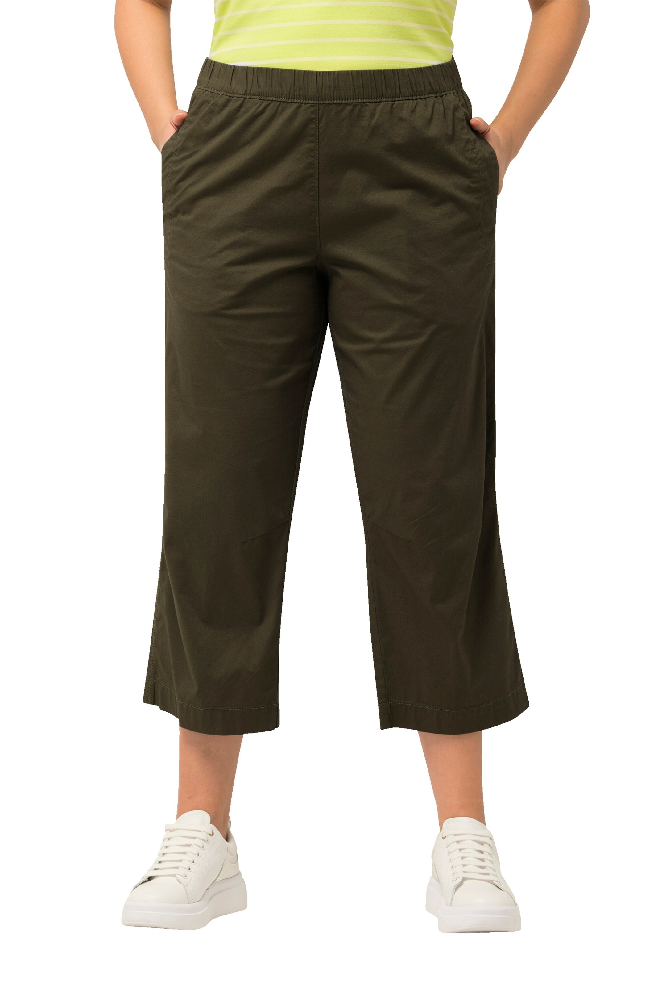 Ulla Popken Loosefit Broek in Groen: voorkant