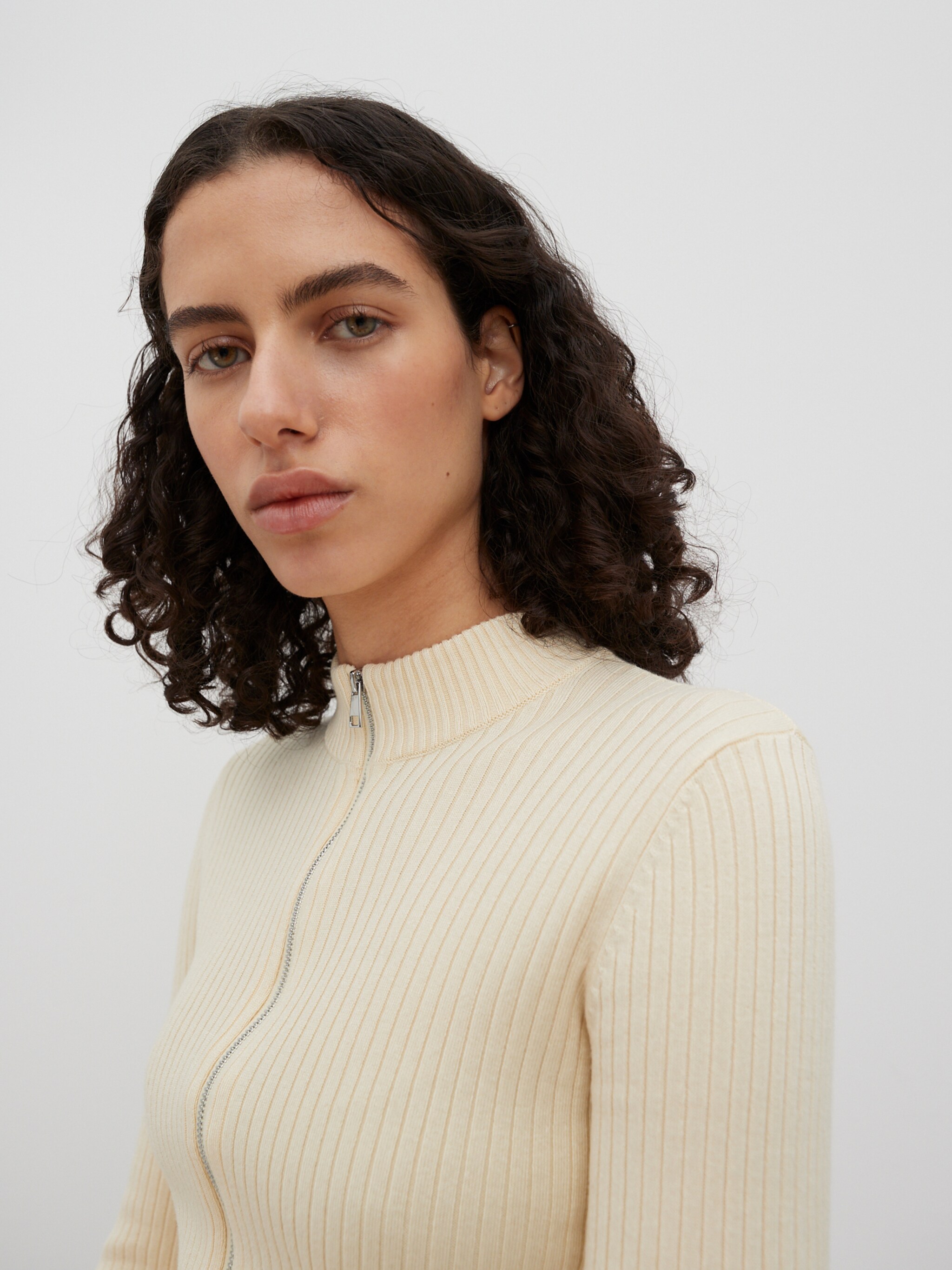 EDITED Producten Gebreid vest 'Erin' Beige