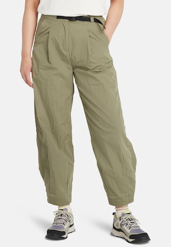 TIMBERLAND - Tapered Pantalón plisado en verde: frente