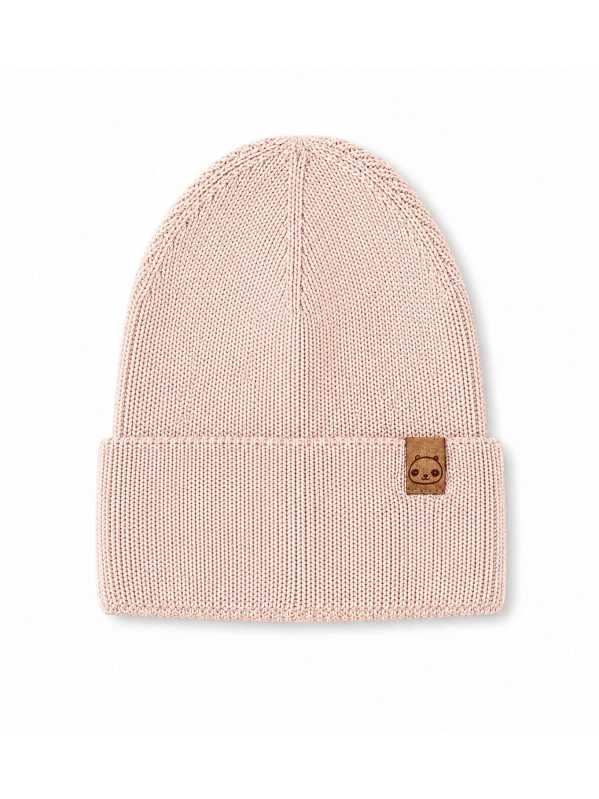 BergBiber Beanie 'Mütze - 100% Bambus (mitwachsend) (Kopie)' in Pink: front