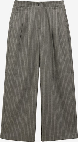 s.Oliver Wide leg Pleat-Front Pants in Grey: front