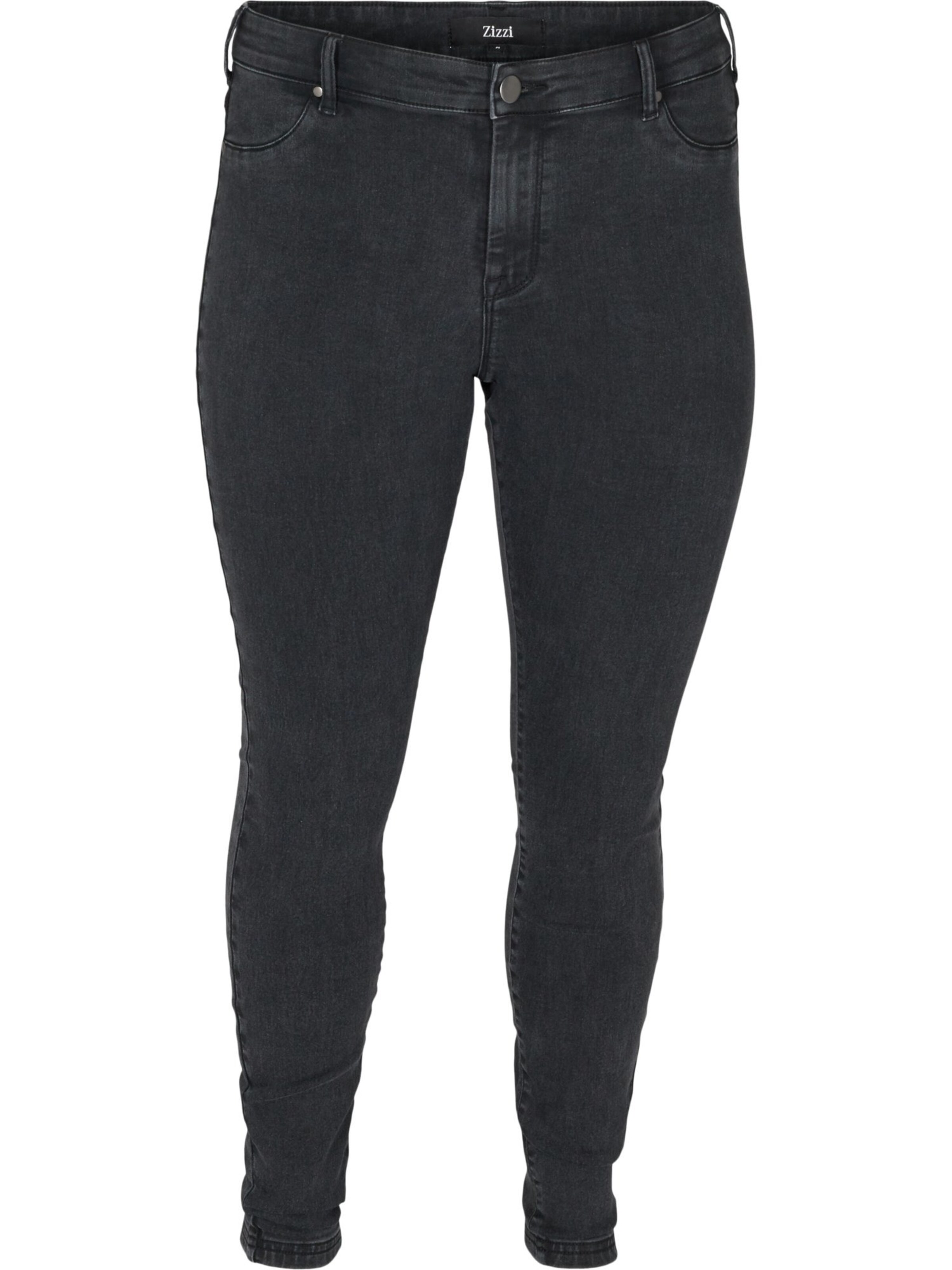 Zizzi Skinny Jeans 'Janna' in Grey: front