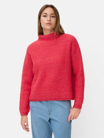 CAMEL ACTIVE Strickpullover mit überschnittenen Schultern in Rot: Vorderseite