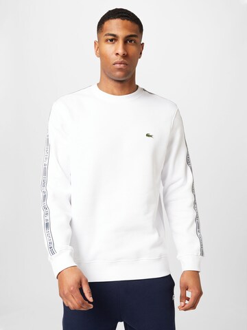 Sweat-shirt LACOSTE en blanc : devant