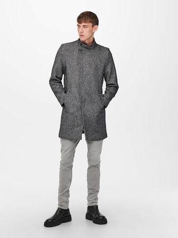 Only & Sons Between-Seasons Coat 'Oscar' in Grey