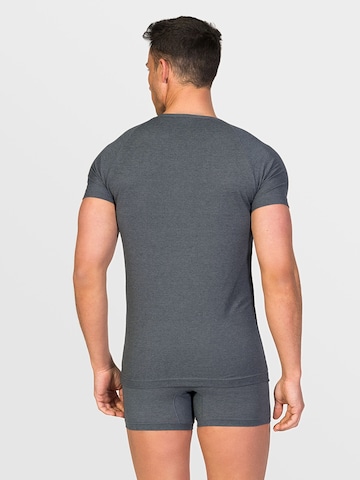 zd ZERO DEFECTS Undershirt 'Crew-neck T-shirt Egiptian cotton' in Grey