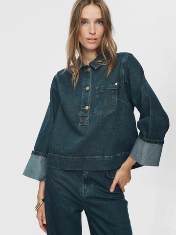 Camicia da donna 'TORONTO' di NÜMPH in blu: frontale