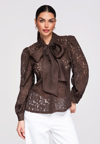 Ombre Blouse 'OW-SH-E0012' in Brown: front