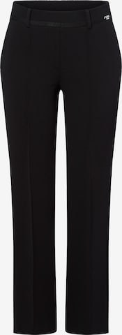 Cambio Regular Pleat-Front Pants in Black: front