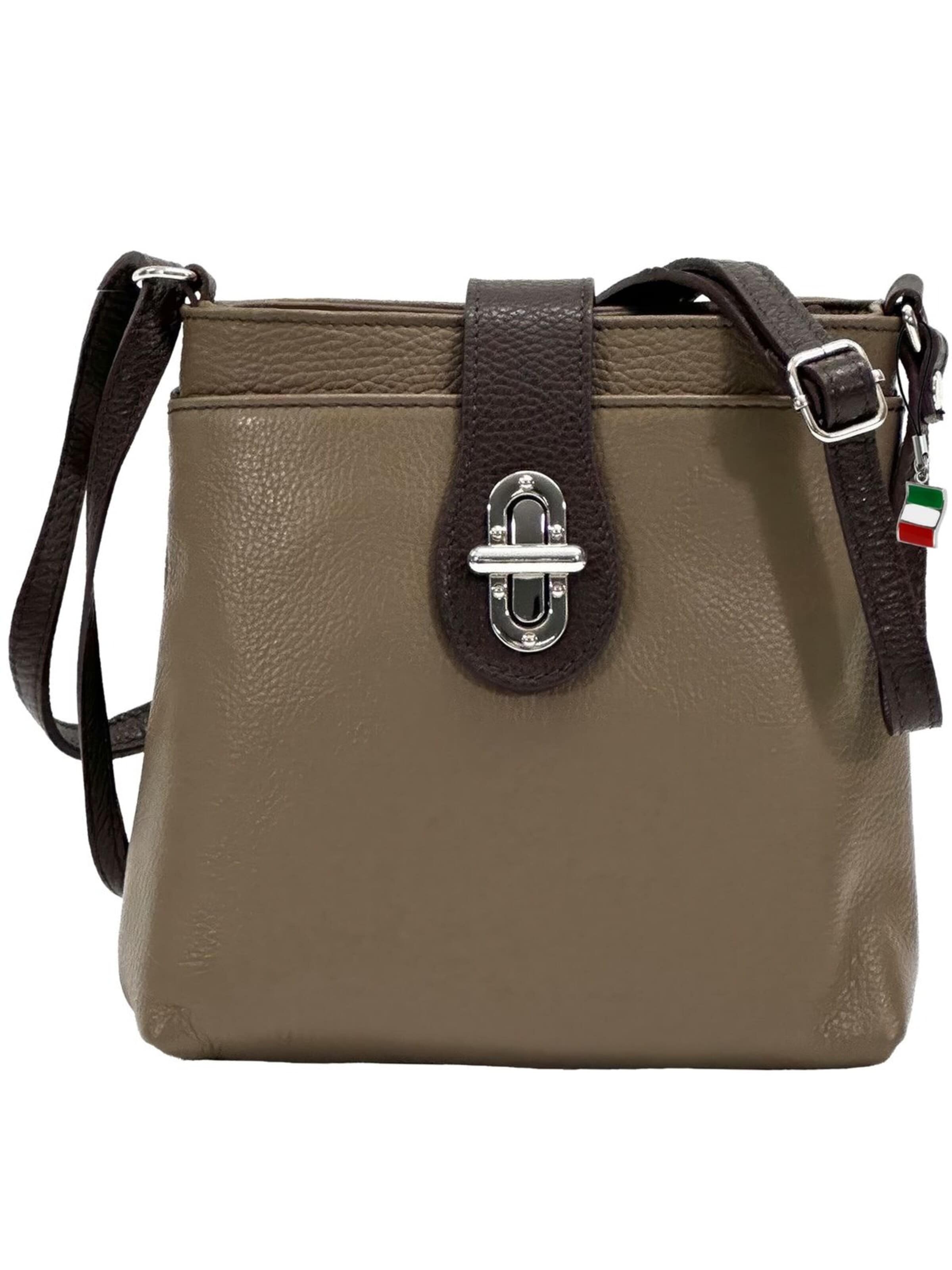 Sac bandoulière Florence en marron : devant