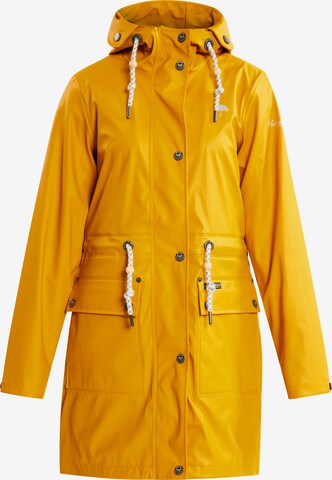 Manteau fonctionnel Schmuddelwedda en jaune : devant