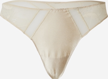 Calvin Klein Underwear String in Beige: front