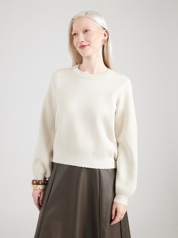NÜMPH Pulóver 'BIR SOLID' - bézs: elől