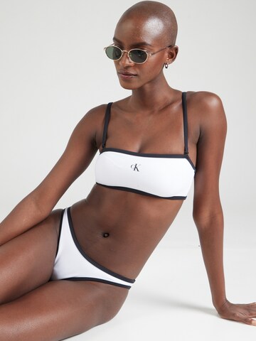Calvin Klein Swimwear Долнище на бански тип бикини в бяло