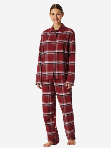 SCHIESSER Pyjama 'Selected Premium Warming' in Rot