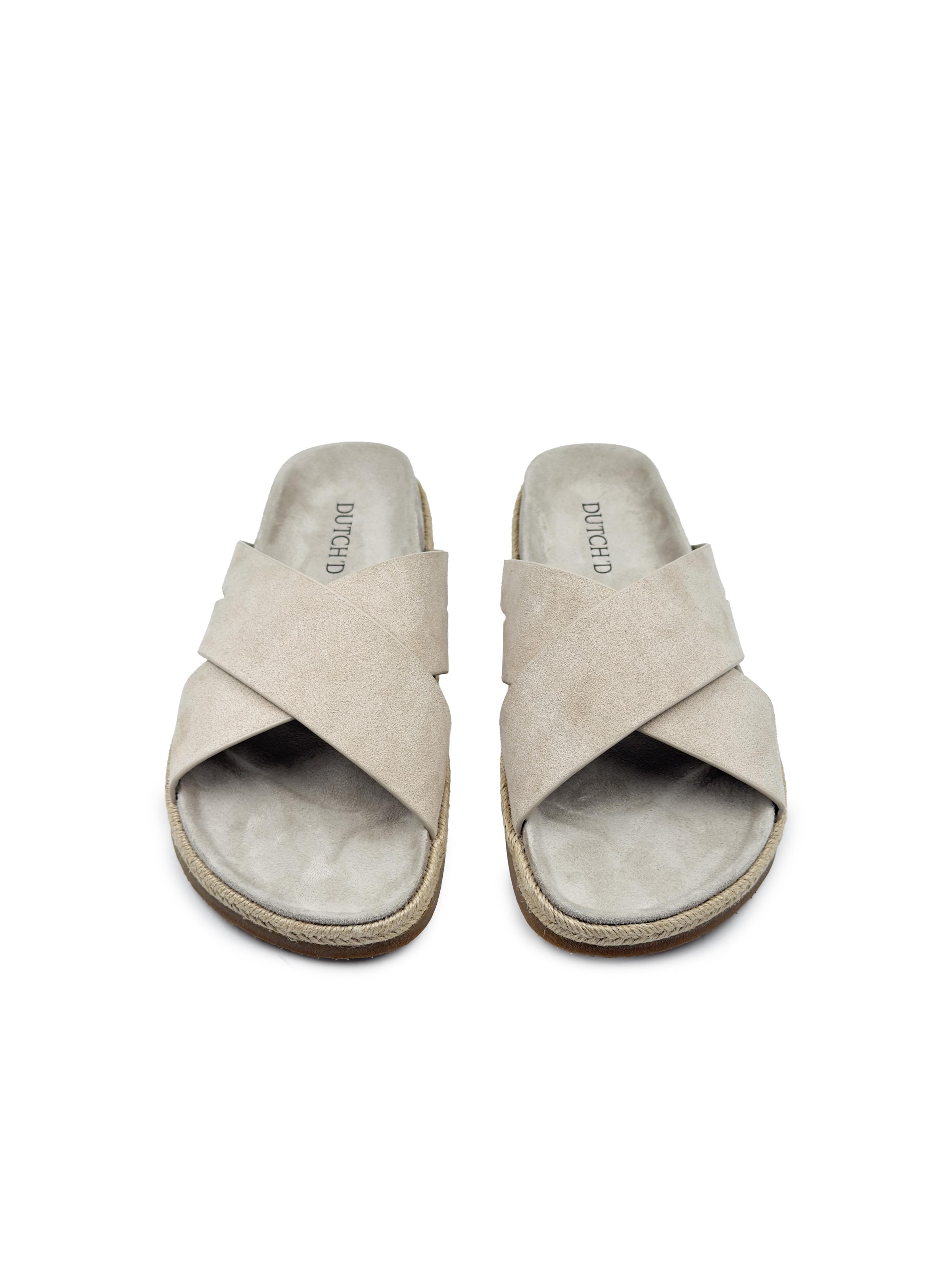 Sandales 'Dune Cross Sandal Sand' Dutch'D en beige