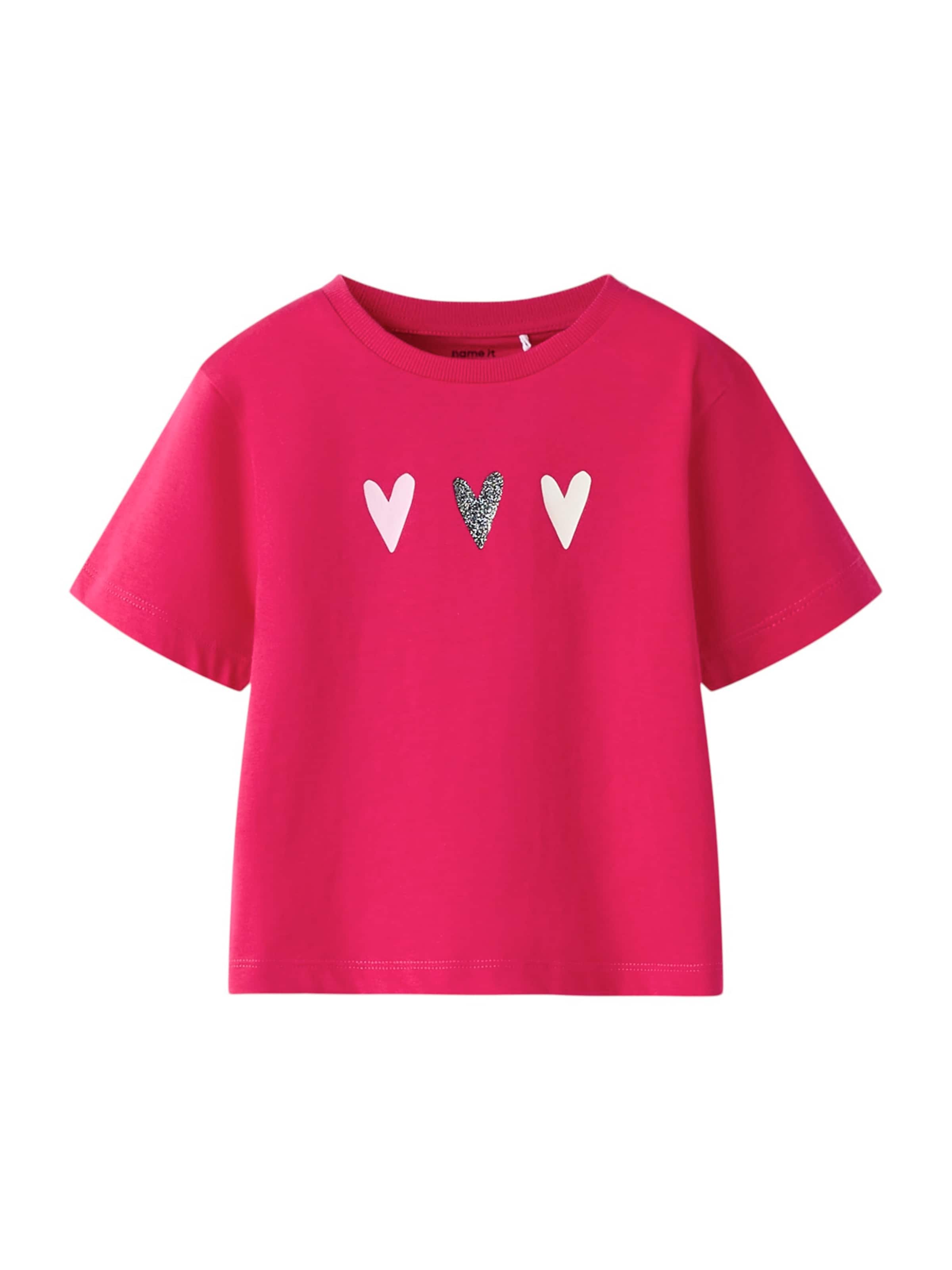 Maglietta 'NMFFINULA' NAME IT di colore lampone / nero / bianco, Visualizzazione prodotti