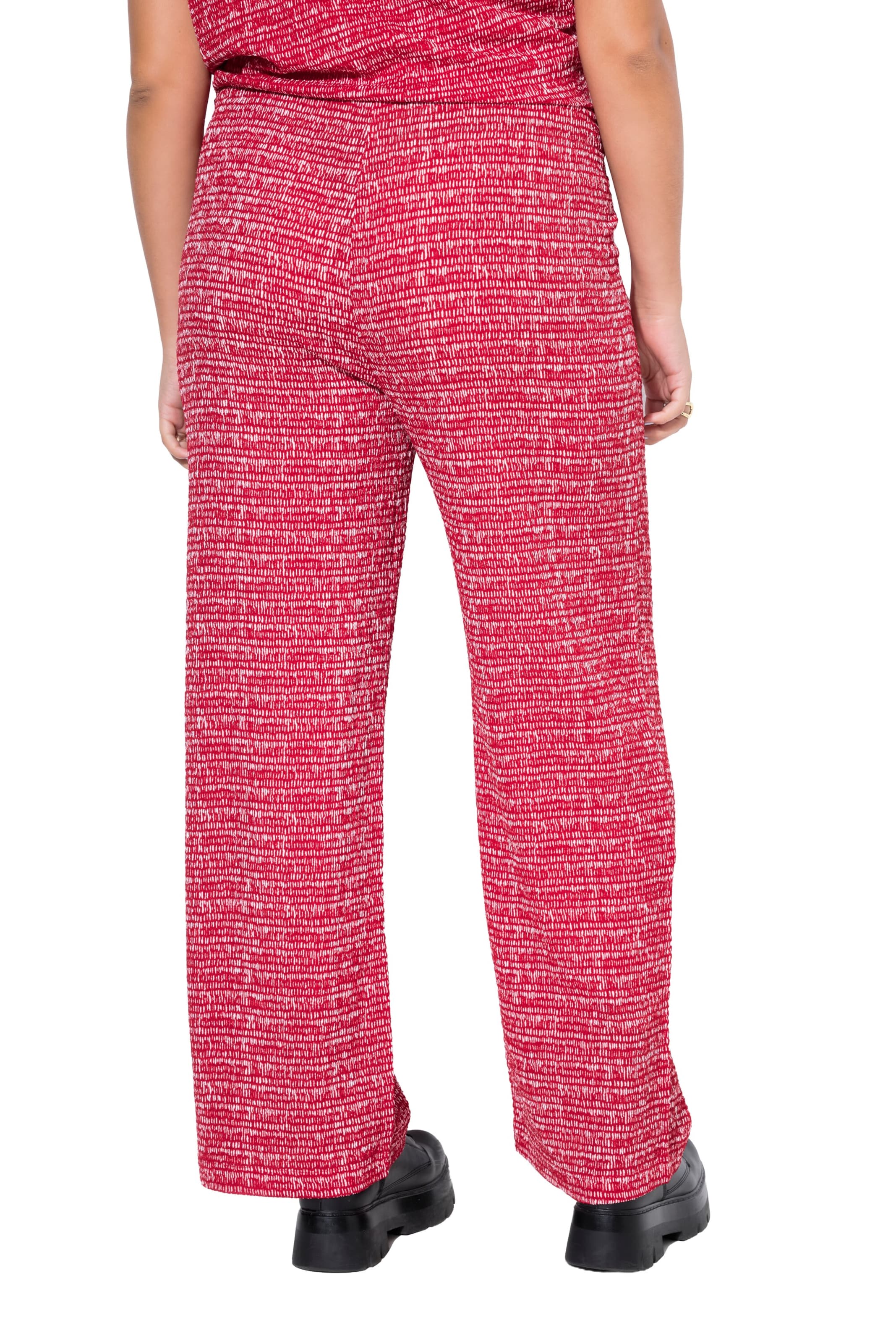 Studio Untold Wide Leg Hose in Rot