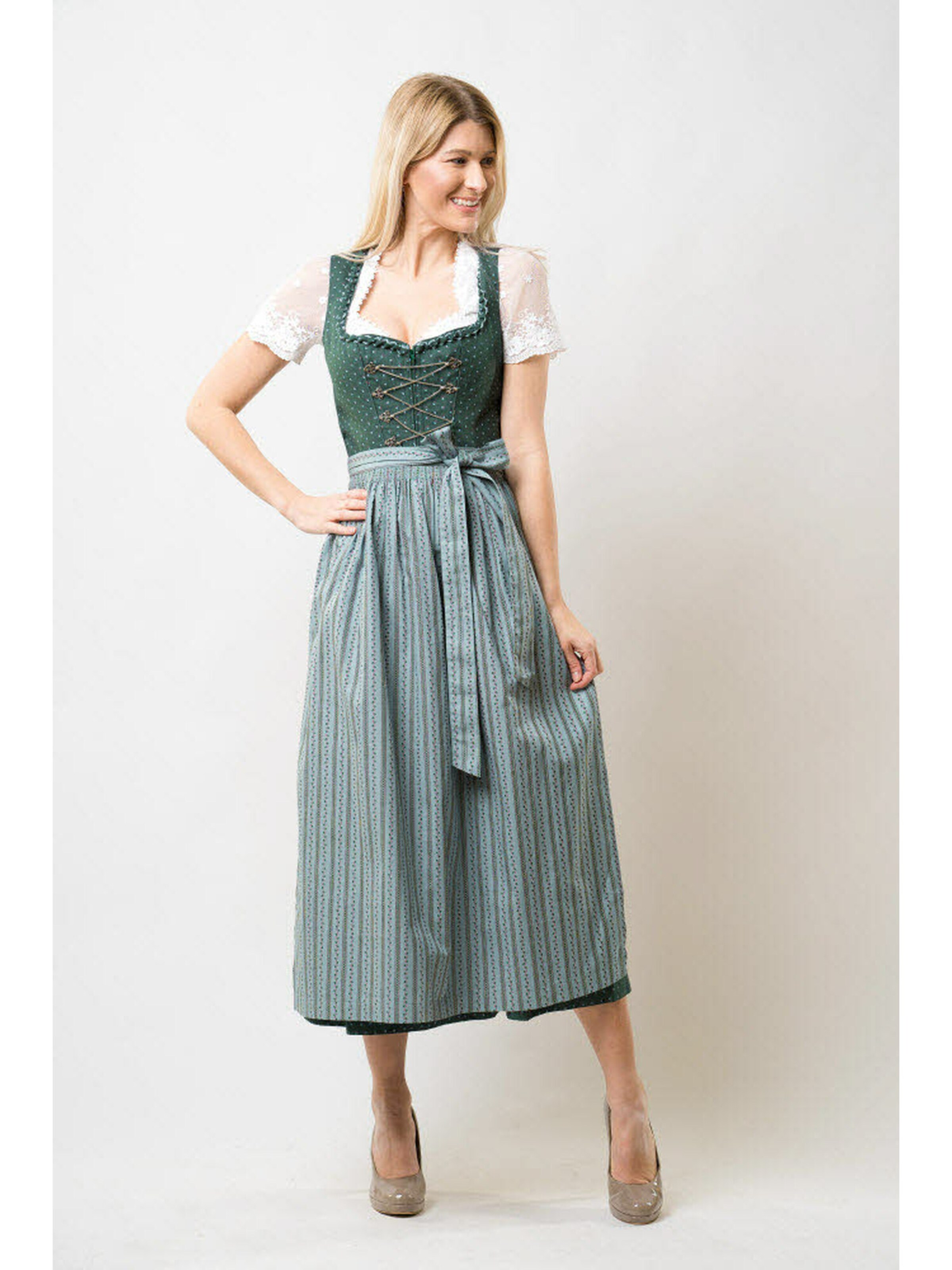 Trachtenhof Nübler Dirndl 'Dirndl lang Thea'‌‌‌‌‌ in Grün