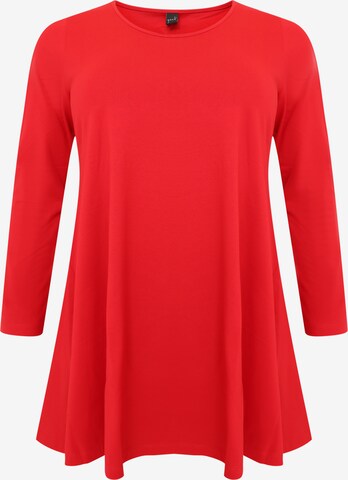 Yoek Tunic ' Tiffany ' in Red: front