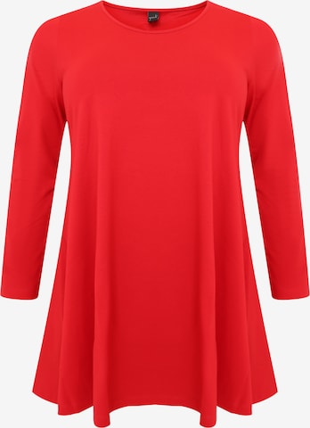 Yoek Tunic ' Tiffany ' in Red: front