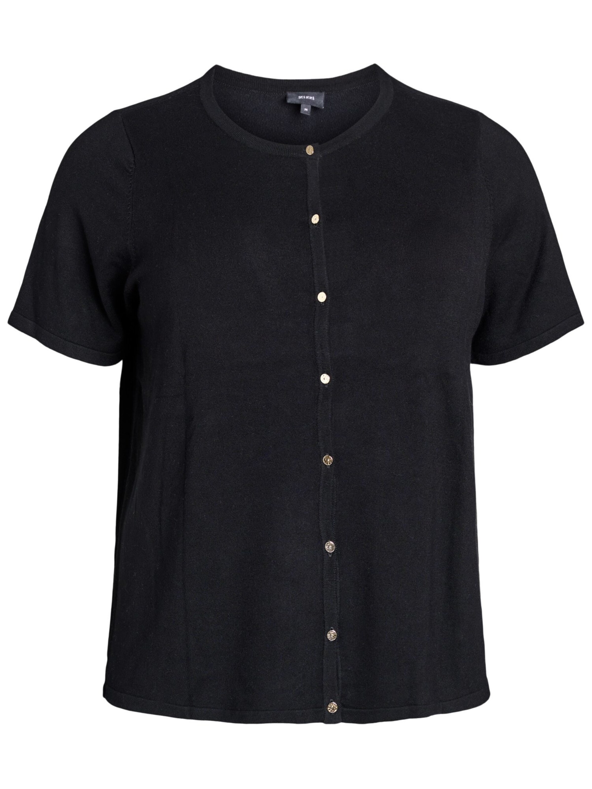 Zizzi Вязаная кофта 'Mcallie' в Черный: спереди