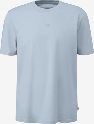 T-Shirt QS en bleu : devant