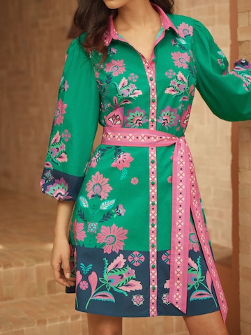 Abito camicia di love & roses in verde