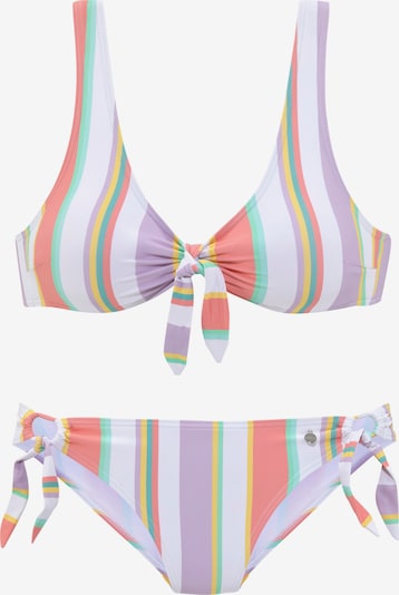 LASCANA Bikini en menthe / lilas / corail / blanc, Vue avec produit