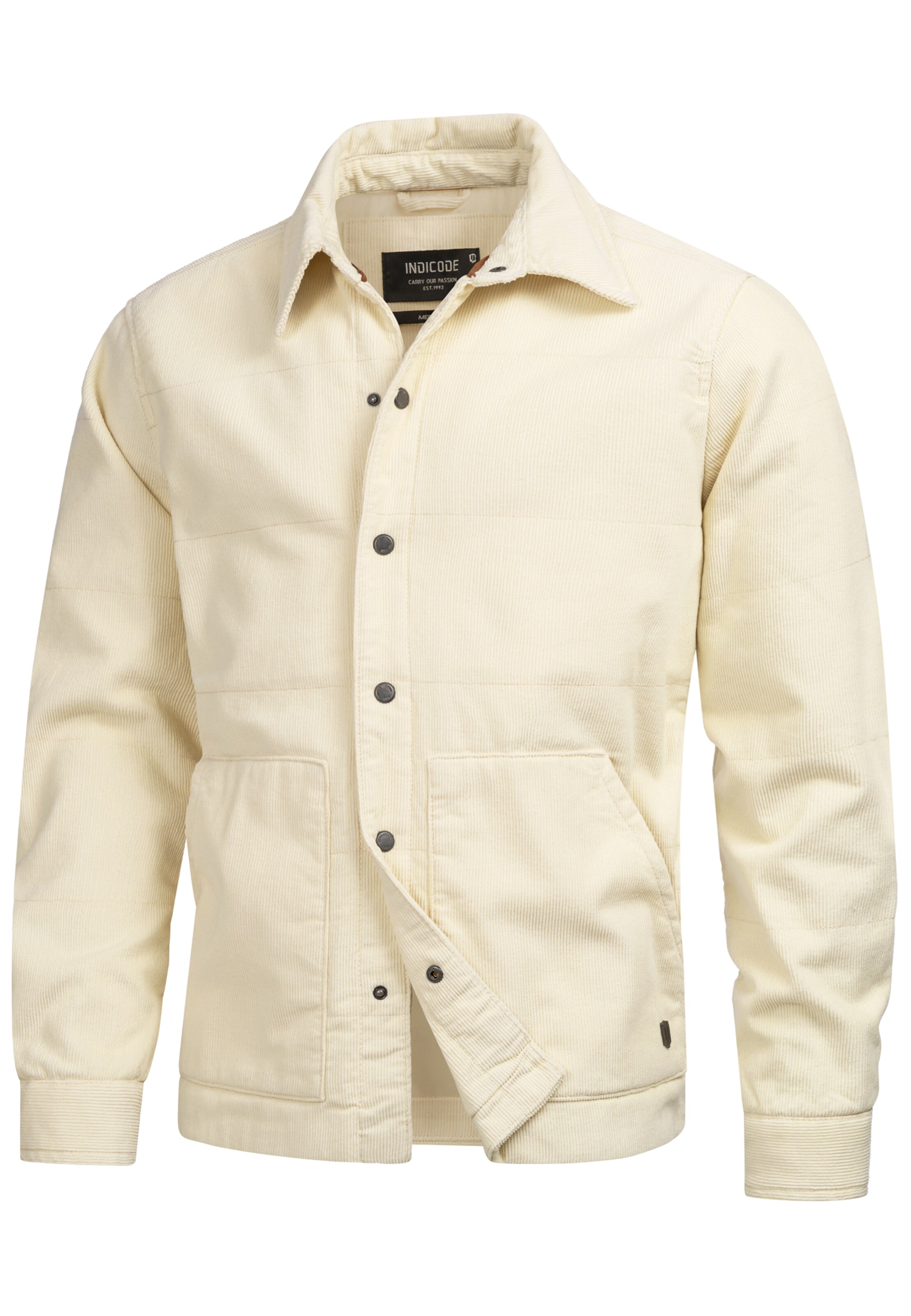 INDICODE JEANS Übergangsjacke 'Korbits' in Weiß: Vorderseite