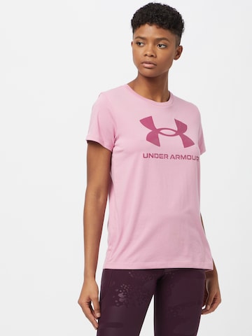 UNDER ARMOUR Funktionsbluse i pink: forside