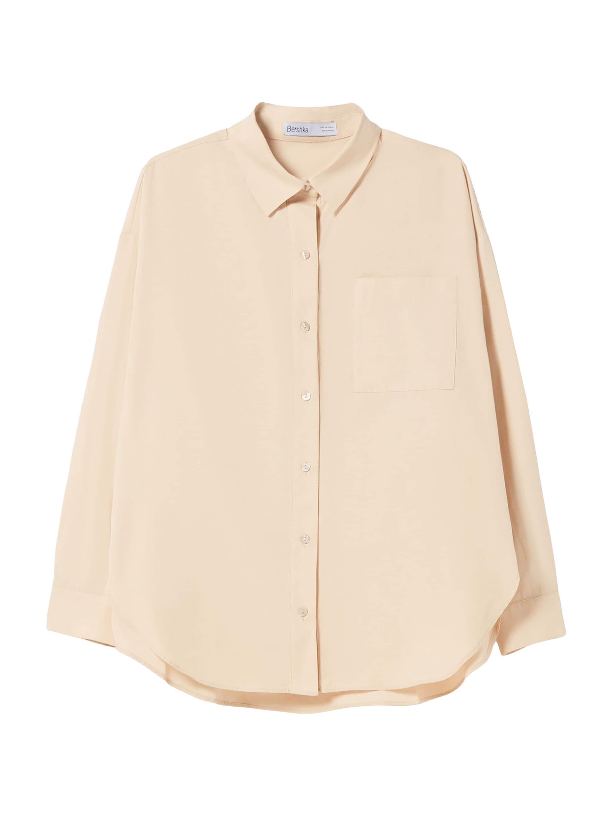 Bershka Блуза в бежово: отпред
