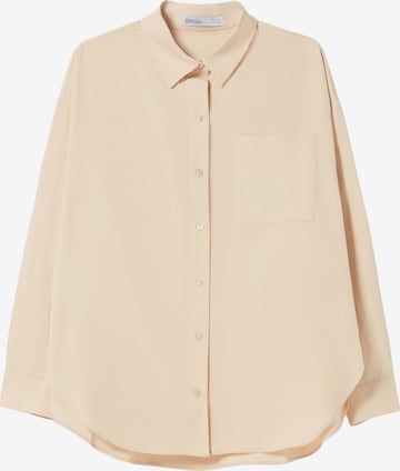 Bershka Blouse in Beige: voorkant