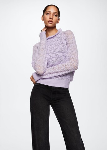 Pull-over 'Festa' MANGO en violet : devant