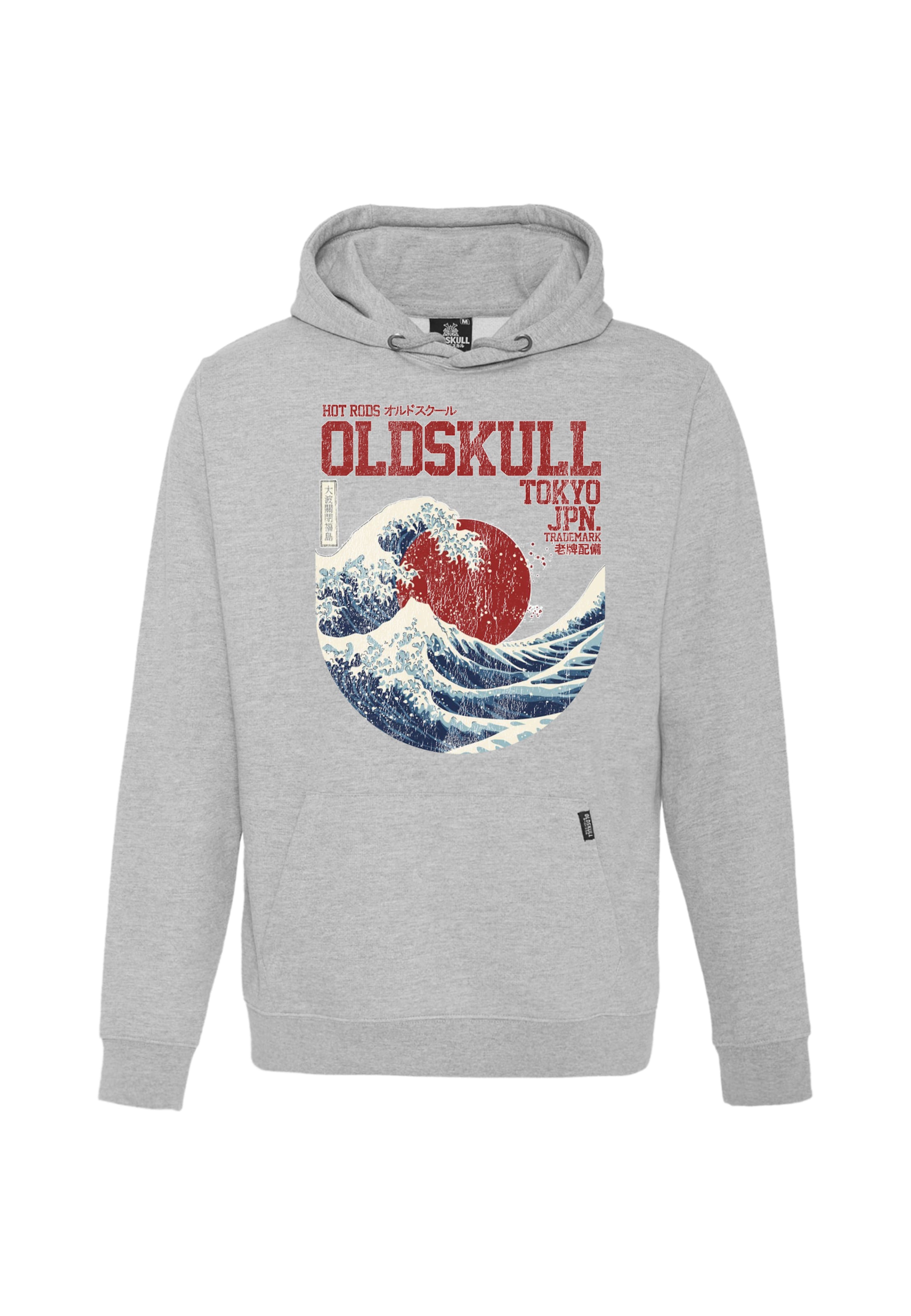 Oldskull Sweatshirt 'Asian Big W' in Grijs: voorkant