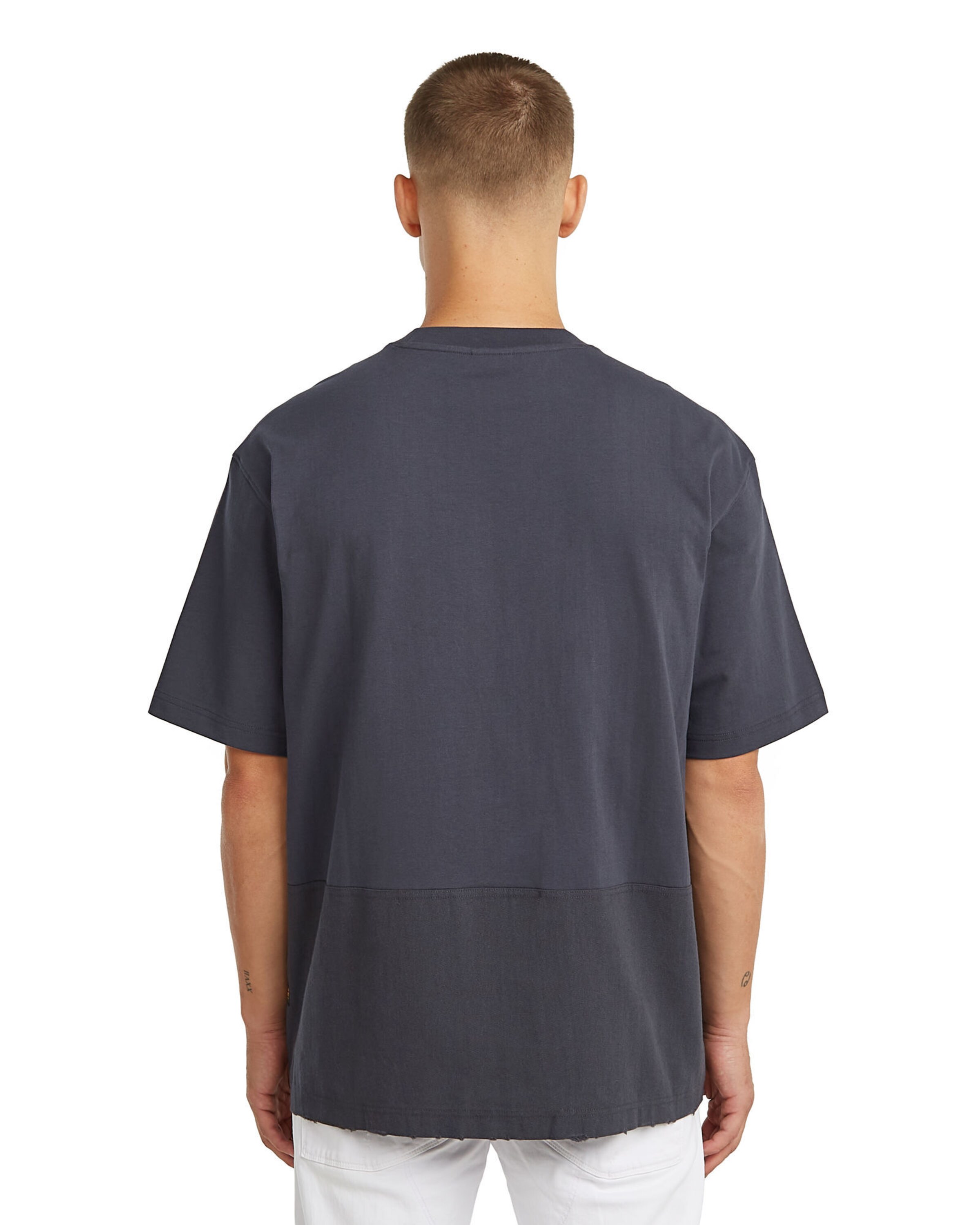 G-STAR Shirt 'Utility Fabric Mix T-Shirt' in Grijs