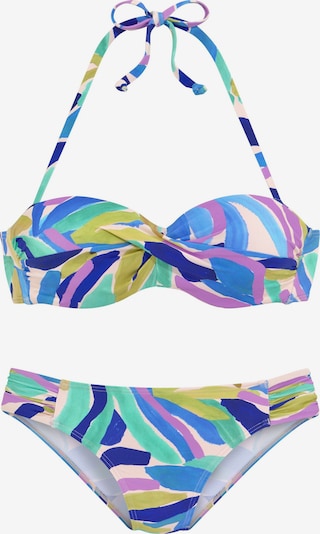 s.Oliver Bikini u plava / mornarsko plava / tirkiz / tamno ljubičasta, Pregled proizvoda