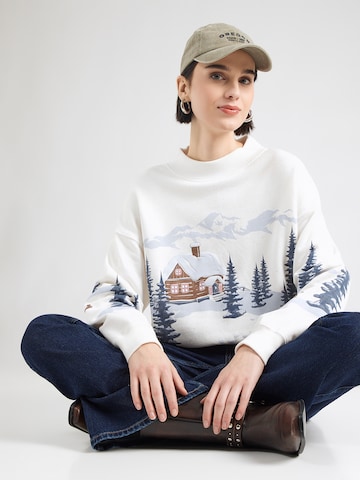 HOLLISTER - Sweatshirt 'XMAS' em branco: frente