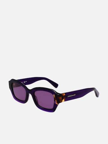 Lunettes de soleil Longchamp en violet : devant