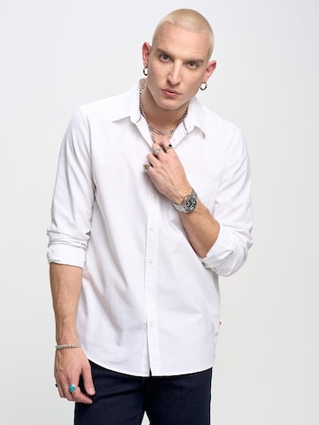 BIG STAR Regular fit Button Up Shirt 'Trixi' in White: front