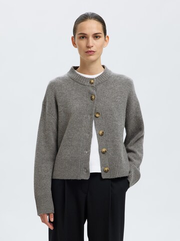 Cardigan 'SLFCILLE' SELECTED en gris : devant