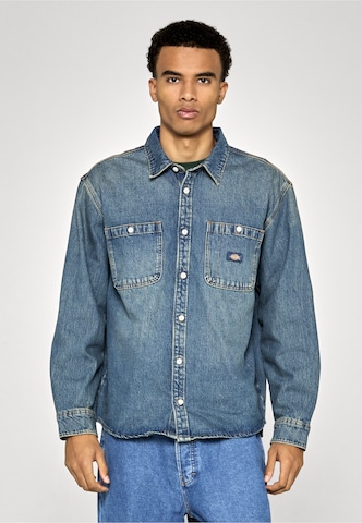 DICKIES Tussenjas 'Mechanic' in Blauw: voorkant