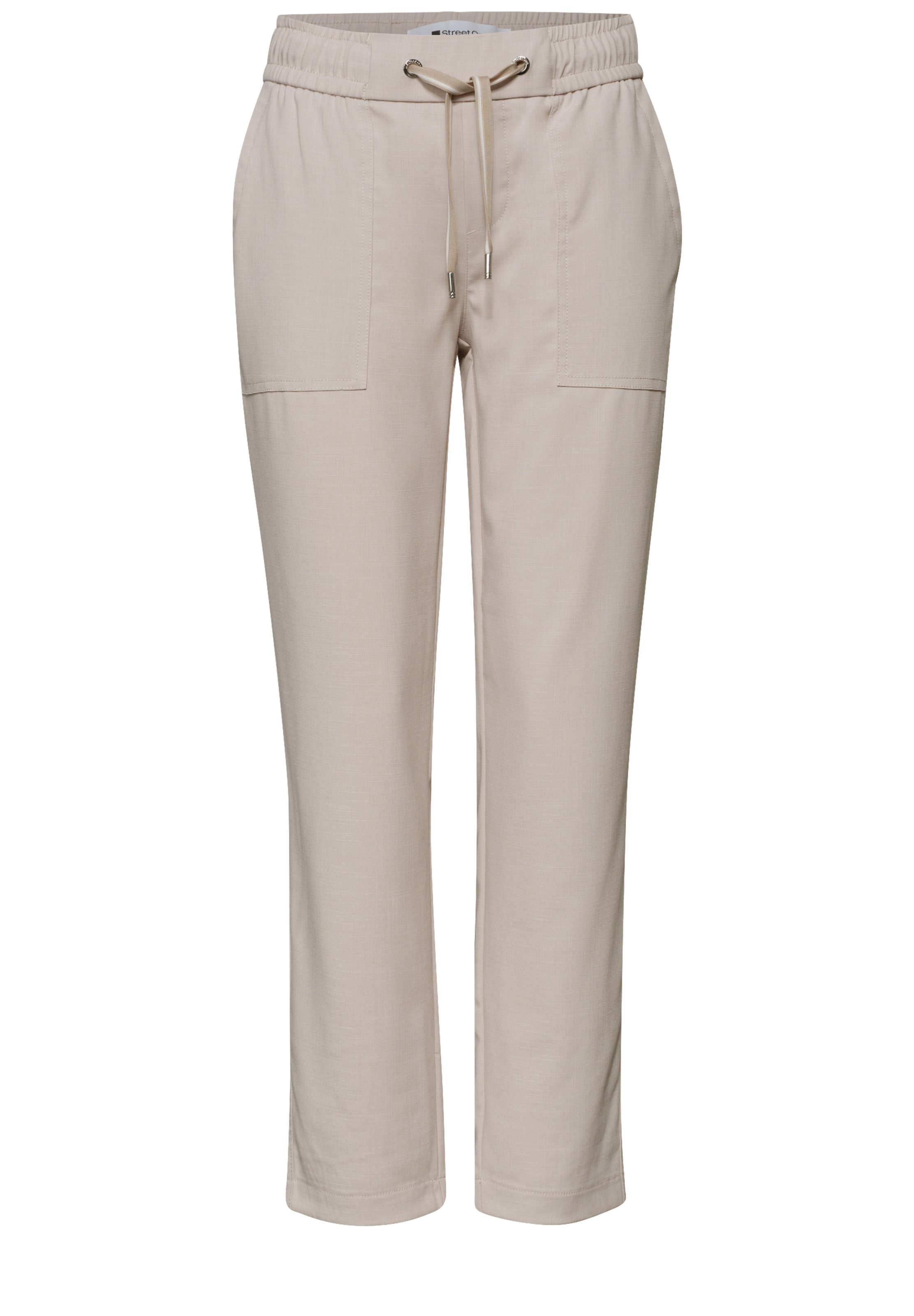 STREET ONE Loosefit Hose in Beige: Vorderseite