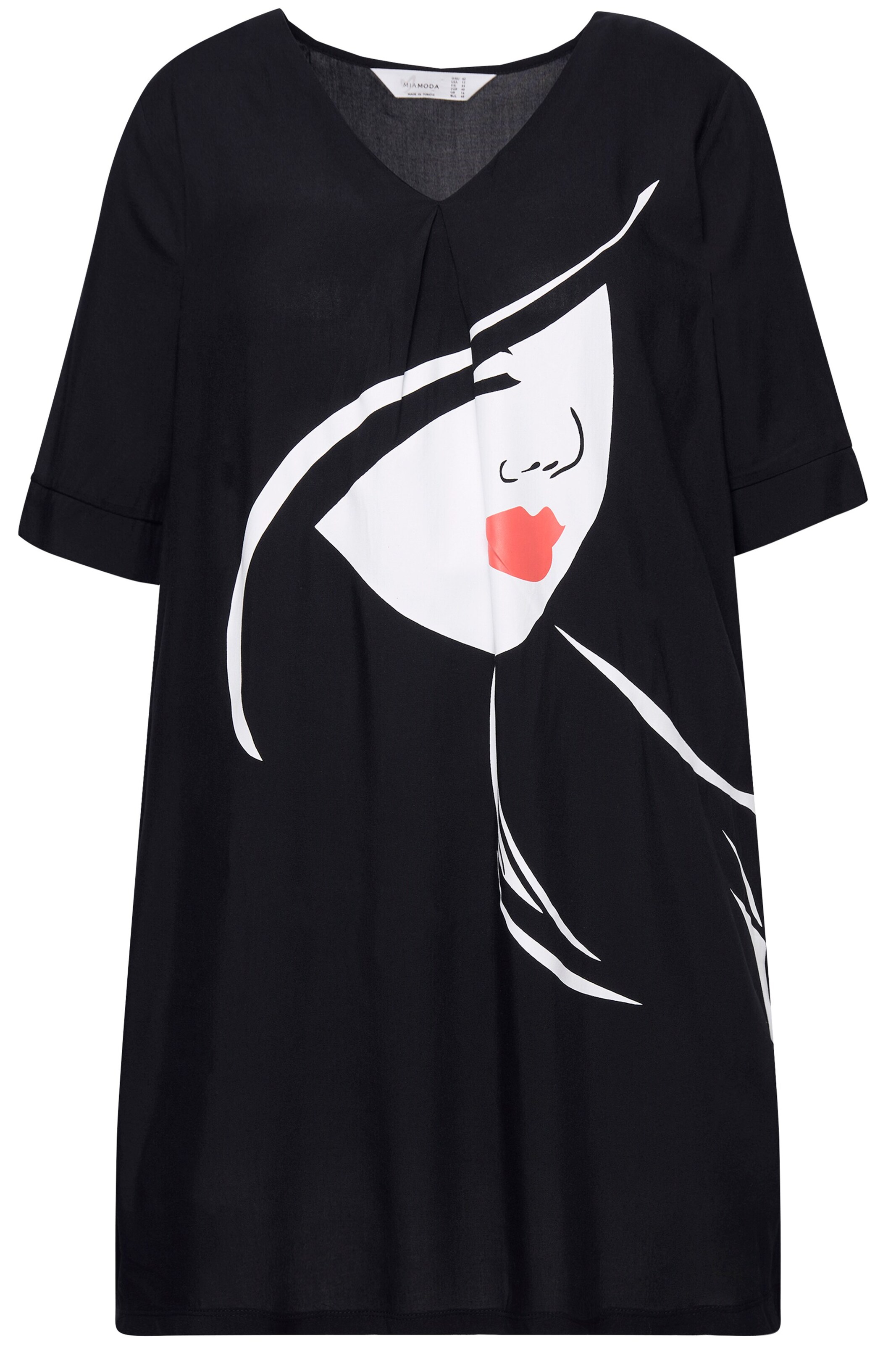 MIAMODA Jurk in Zwart: voorkant