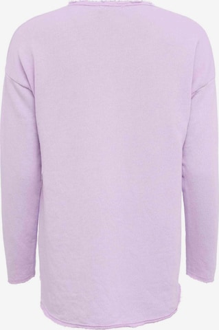 Sweat-shirt 'Love is Art' Zwillingsherz en violet
