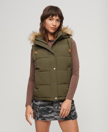 Superdry Bodywarmer 'Everest' in Groen: voorkant