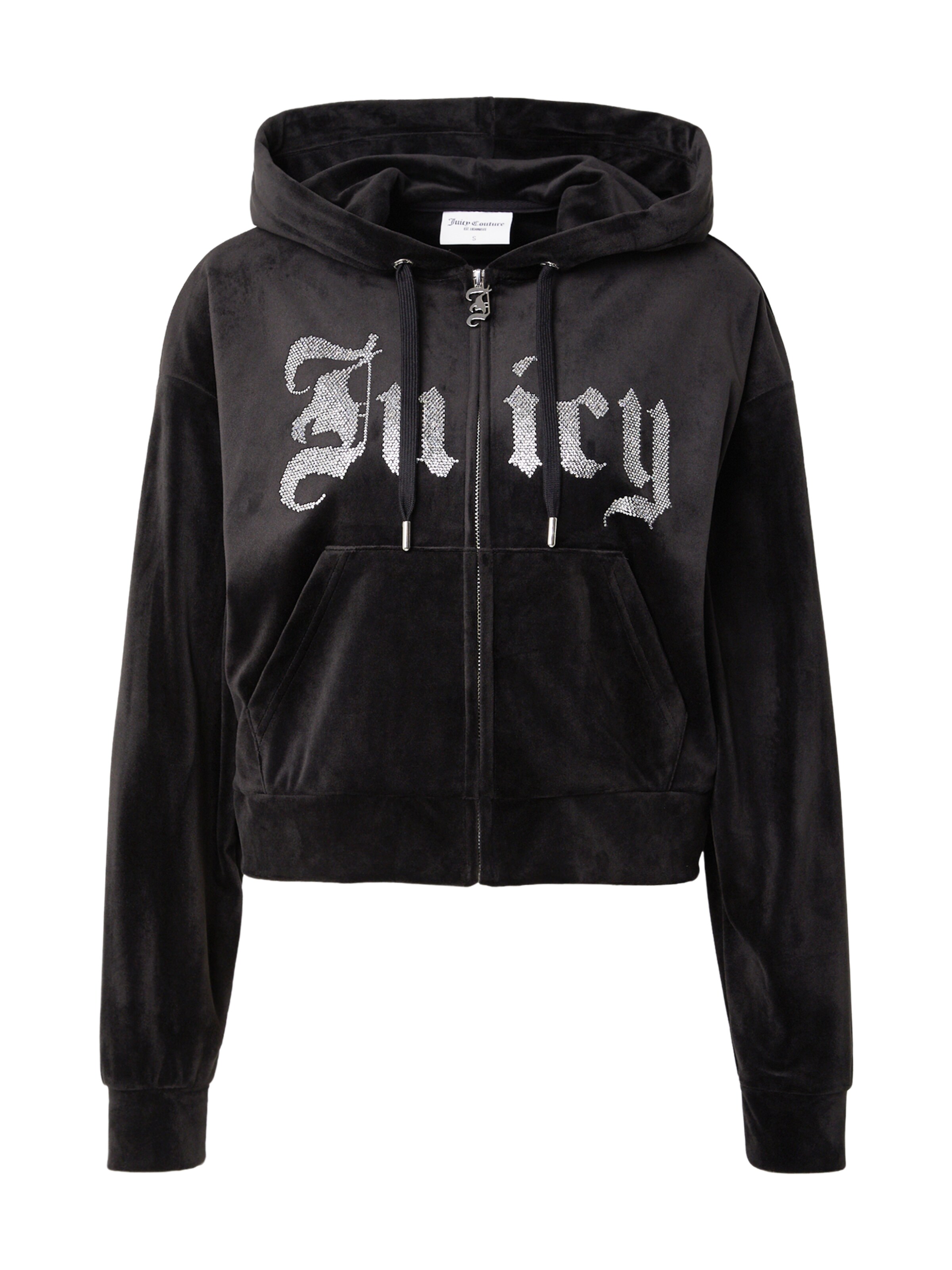 Juicy Couture Tepláková bunda 'ICCLE' - Čierna: predná strana