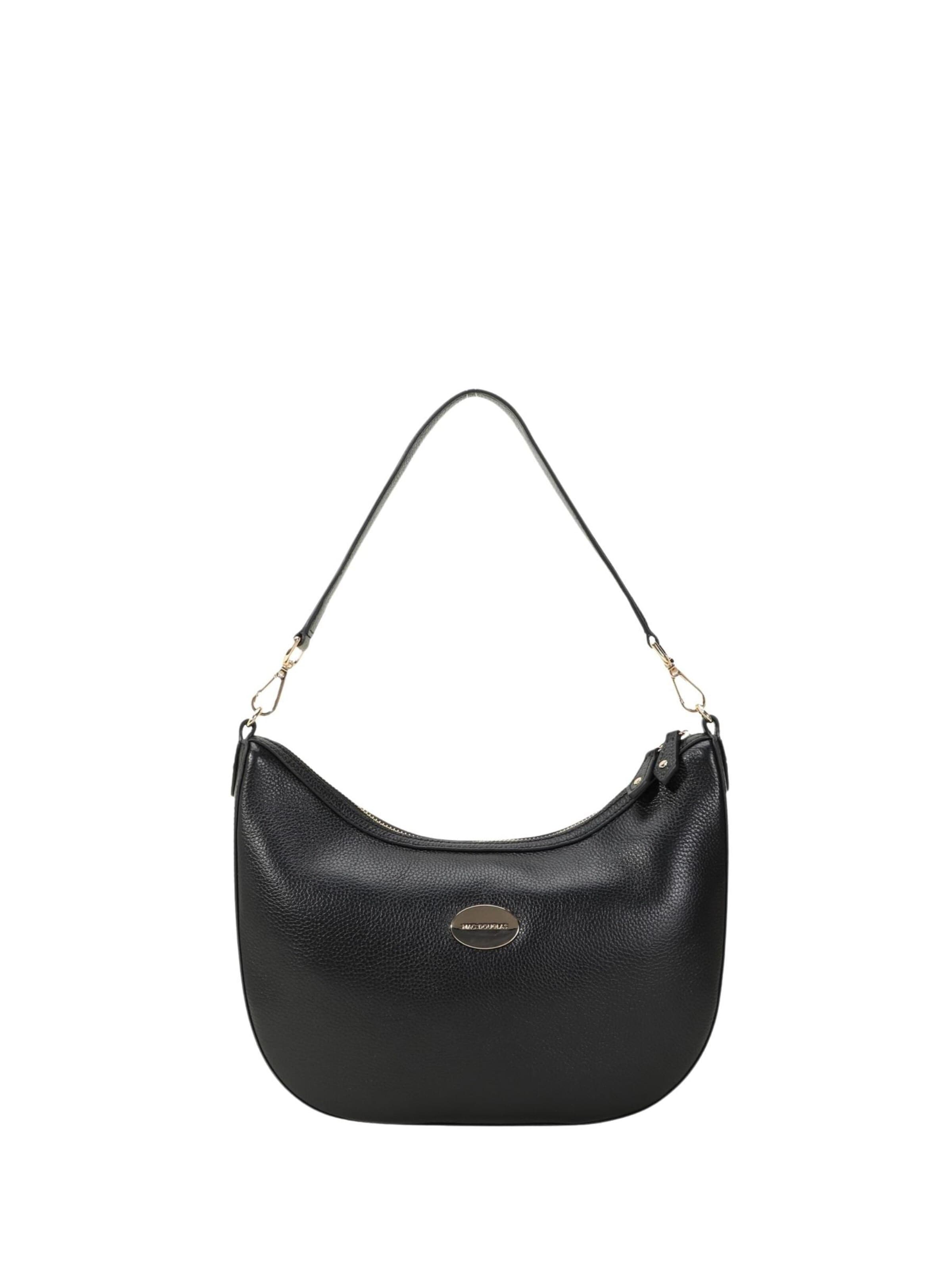 MAC DOUGLAS Handbag 'Mac Douglas Sacs À Main S Coree Alba Cuir Noir' in Black: front