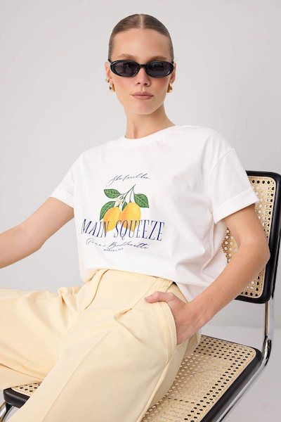 Trendyol Shirt in XS in Navy / Yellow / Green / White, Item view